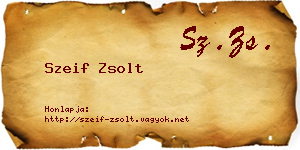 Szeif Zsolt névjegykártya